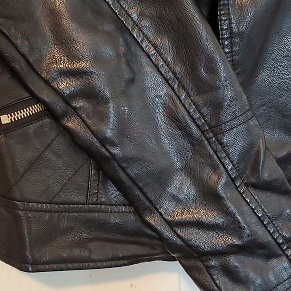 Moto faux leather jacket, black, size 8, New Look - Picture 7 of 10